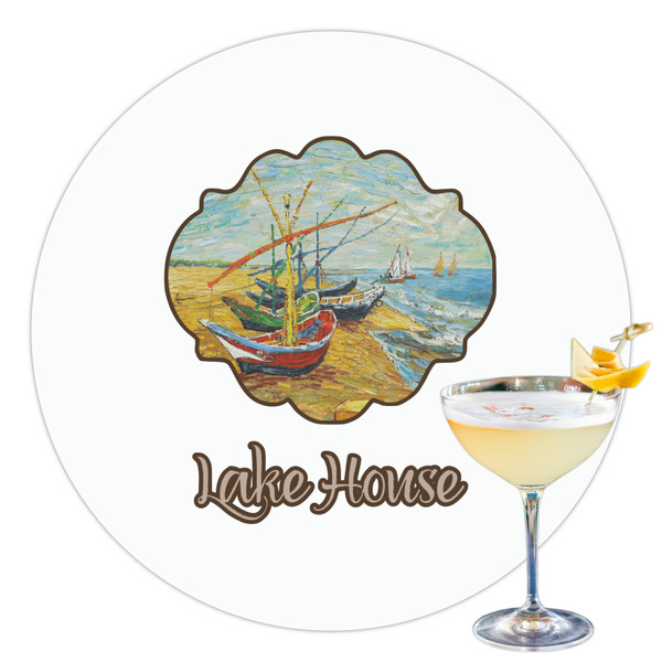 Custom Lake House Printed Drink Topper - 3.5" (Personalized)