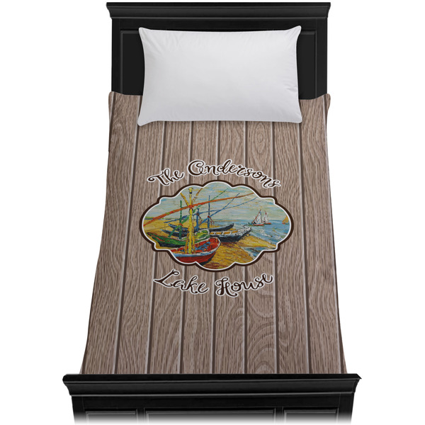 Lake House Duvet Cover - Twin - On Bed - No Prop