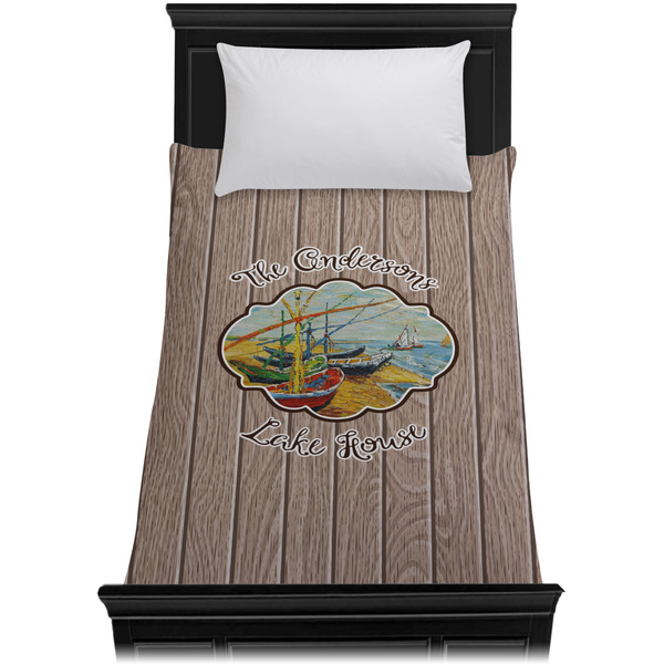 Lake House Duvet Cover - Twin XL - On Bed - No Prop