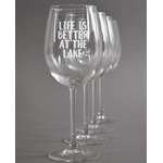 Lake House Wine Glasses (Set of 4) (Personalized)