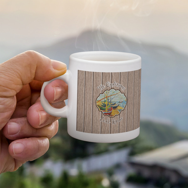 Custom Lake House Single Shot Espresso Cup - Single (Personalized)