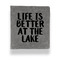 Lake House Leather Binder - 1" - Grey - Front View