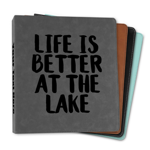 Custom Lake House Leather Binder - 1" (Personalized)