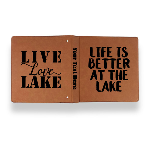 Lake House Leather Binder - 1" - Rawhide - Back Spine Front View