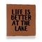 Lake House Leather Binder - 1" - Rawhide - Front View