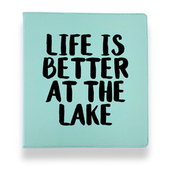 Lake House Leather Binder - 1" - Teal (Personalized)
