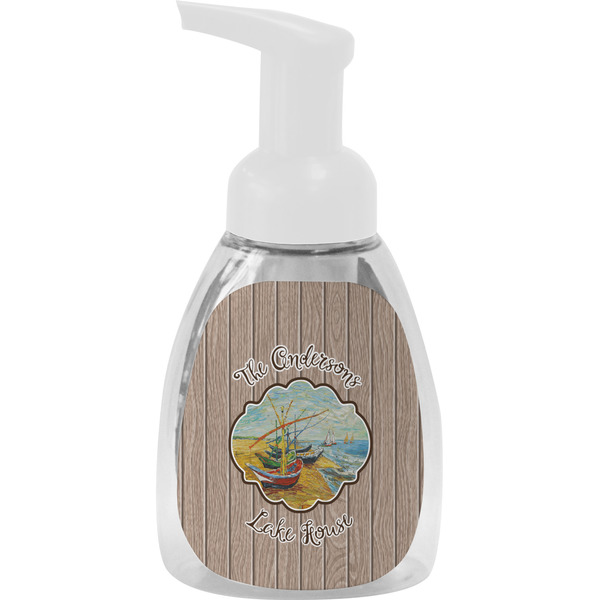 Custom Lake House Foam Soap Bottle - White (Personalized)
