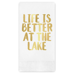 Lake House Guest Napkins - Foil Stamped (Personalized)