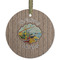 Lake House Frosted Glass Ornament - Round