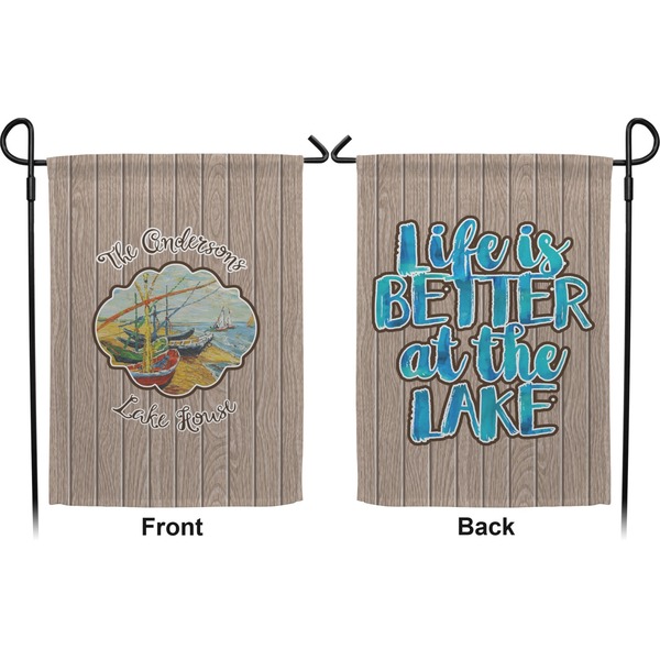 Lake House Garden Flag - Double Sided Front and Back