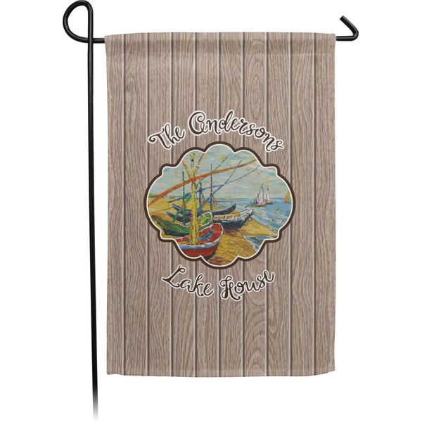 Custom Lake House Small Garden Flag - Double Sided w/ Name or Text