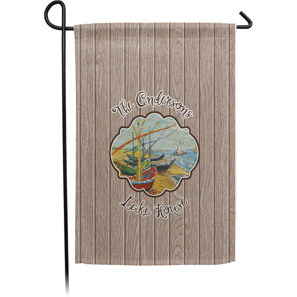 Custom Lake House Small Garden Flag - Single Sided w/ Name or Text