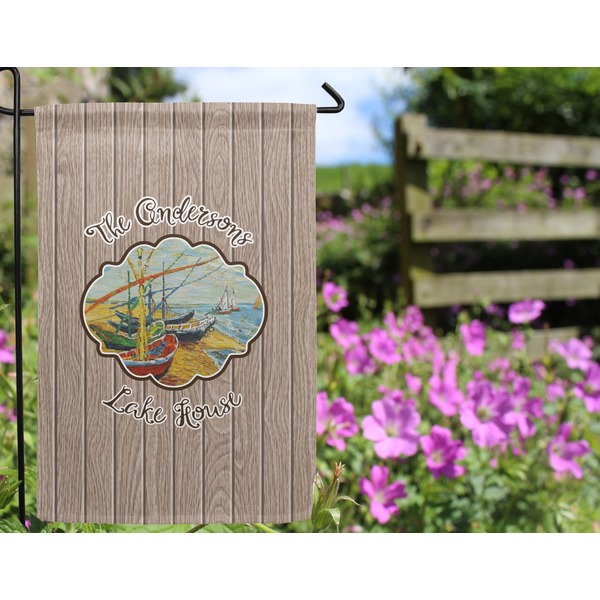 Lake House Garden Flag - Outside In Flowers