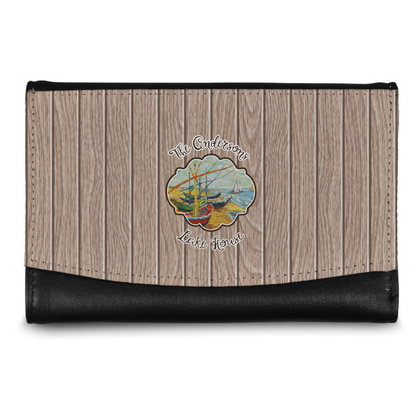 Custom Lake House Genuine Leather Women's Wallet - Small (Personalized)