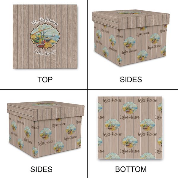 Lake House Gift Boxes with Lid - Canvas Wrapped - Medium - Approval