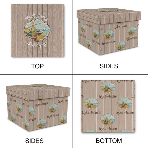 Lake House Gift Boxes with Lid - Canvas Wrapped - Small - Approval