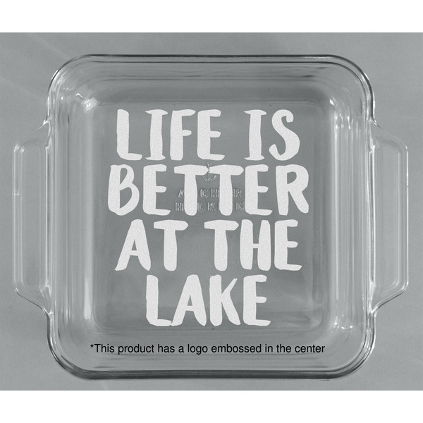 Lake House Glass Cake Dish - APPROVAL (8x8)