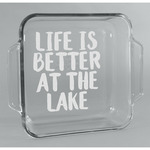 Lake House Glass Cake Dish - 8in x 8in