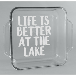 Lake House Glass Cake Dish - 8in x 8in