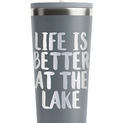 Lake House RTIC Everyday Tumbler with Straw - 28oz - Grey - Single-Sided (Personalized)