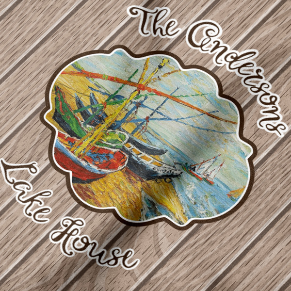 Lake House Hooded Baby Towel- Detail Close Up