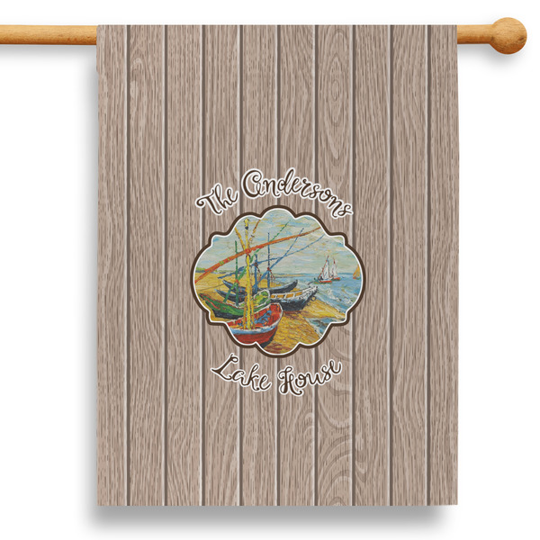 Custom Lake House 28" House Flag - Double Sided (Personalized)
