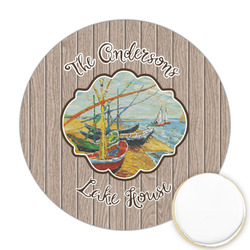 Lake House Printed Cookie Topper - Round (Personalized)