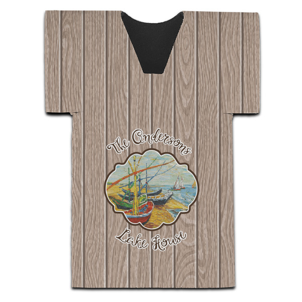 Lake House Jersey Bottle Cooler - Set of 4 - FRONT (flat)