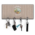 Lake House Key Hanger w/ 4 Hooks w/ Graphics and Text