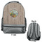 Lake House Large Backpack - Gray - Front & Back View