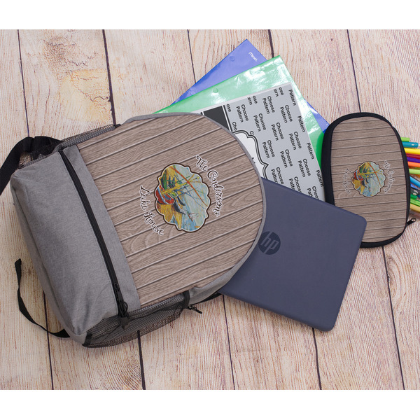 Lake House Large Backpack - Gray - With Stuff