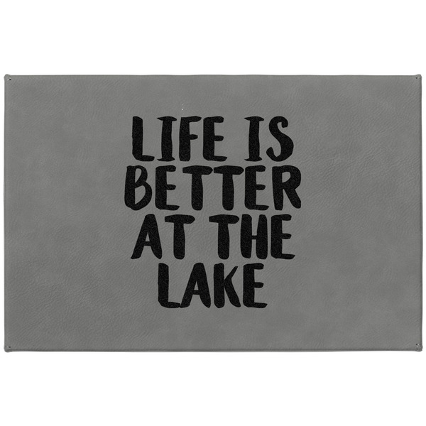 Lake House Large Engraved Gift Box with Leather Lid - Approval