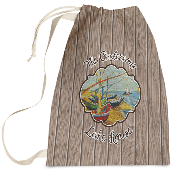 Custom Lake House Laundry Bag (Personalized)