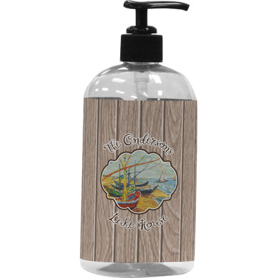 Custom Lake House Plastic Soap / Lotion Dispenser (Personalized)