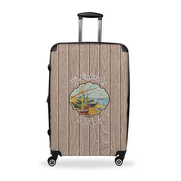 Custom Lake House Suitcase - 28" Large - Checked w/ Name or Text