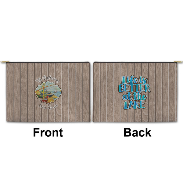 Lake House Large Zipper Pouch Approval (Front and Back)