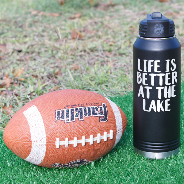 Lake House Laser Engraved Water Bottles - In Context