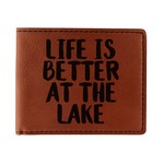 Lake House Leatherette Bifold Wallet - Single Sided (Personalized)