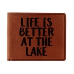 Lake House Leatherette Bifold Wallet (Personalized)