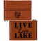 Lake House Leather Business Card Holder - Front Back
