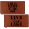 Lake House Leather Checkbook Holder Front and Back