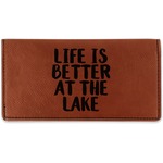 Lake House Leatherette Checkbook Holder (Personalized)