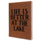 Lake House Leather Sketchbook - Large - Single Sided - Angled View