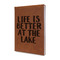 Lake House Leather Sketchbook - Small - Single Sided - Angled View