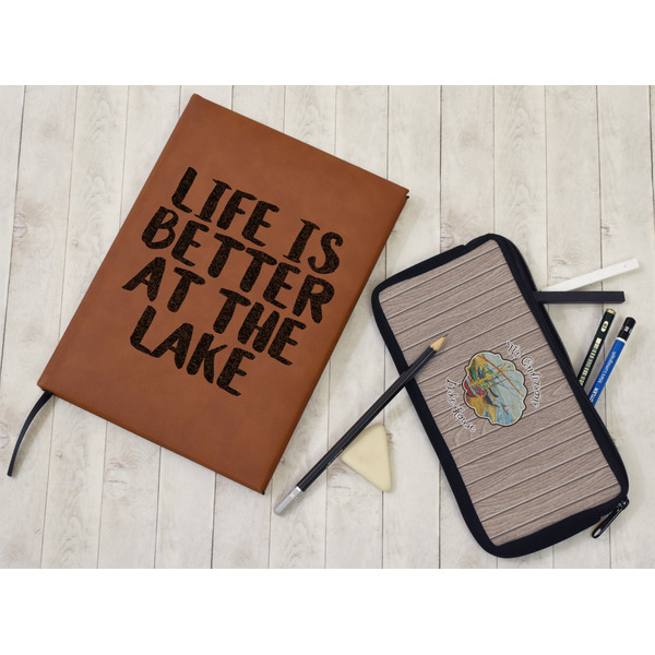 Lake House Leather Sketchbook - Small - Single Sided - In Context