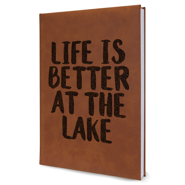 Custom Lake House Leatherette Journal - Large - Single Sided (Personalized)