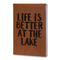 Lake House Leatherette Journals - Large - Double Sided - Angled View