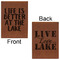 Lake House Leatherette Journals - Large - Double Sided - Front & Back View