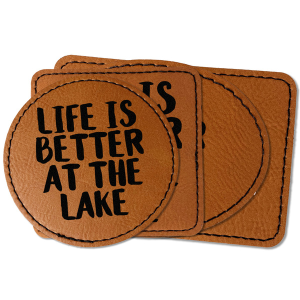 Custom Lake House Faux Leather Iron On Patch (Personalized)