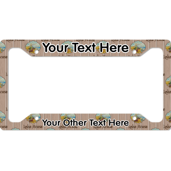 Custom Lake House License Plate Frame - Style A (Personalized)